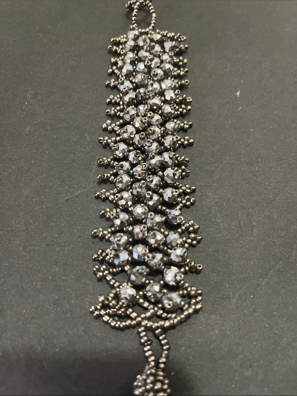 Hematite Beaded Bracelet - Women's Statement Jewelry